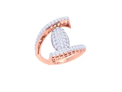 Women Ring  Render 3dm STL OBJ FBX Details 3D print model 154