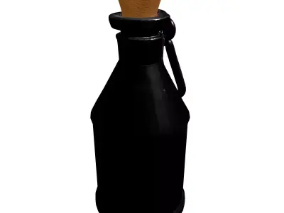 Metallic Bottle Cork Stopper 3D Model Low-poly 3D model