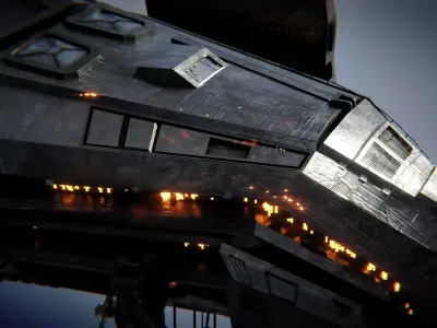Battleship SpaceShip Release 3D model