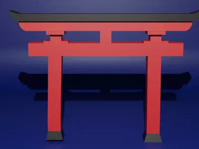 japanese gate 3D model buy