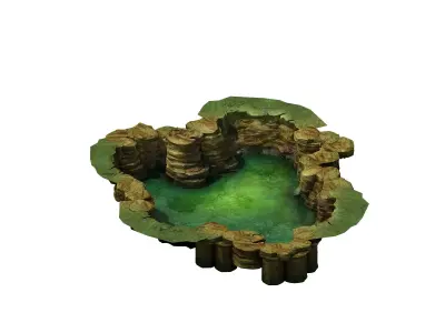 Game Model - Cliff 02 3D model