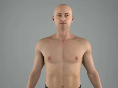 Male full body Rig 3D model