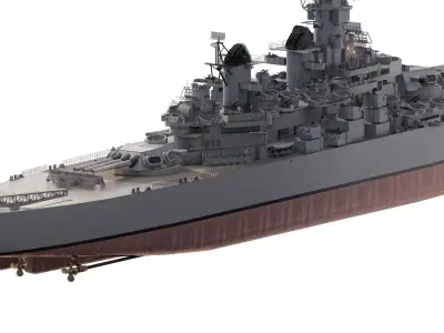 WW2 US NAVY battleship USS Iowa BB-61 3D model