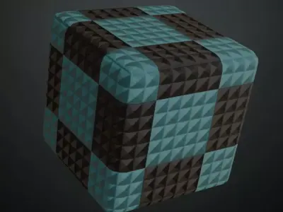Modern Matte Charcoal and Teal Pyramid Acoustic Tiles  Texture