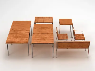 Garden Furniture Collection 001 3D model