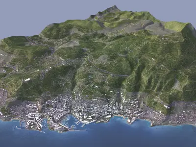 Monaco Low-poly 3D model