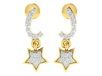 Diamond locket set for Women 3D print model order