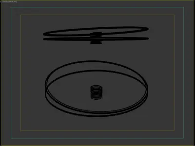 Outdoor Rotating Balance Disc for Playgrounds and Parks 3D model