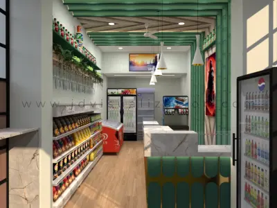 Retail Shop Low-poly 3D model