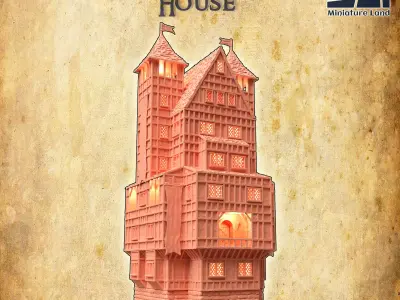 Governor House Tabletop Terrain 28 MM 3D print model