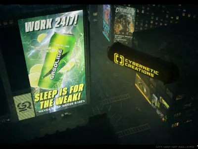Cyberpunk Billboards Pack Vol 01 Low-poly 3D model