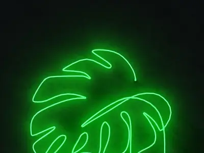 Neon 3D Model 19 - Leaf 1 3D model