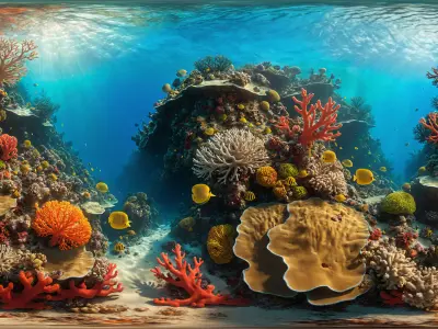 HDRI Coral Reef Panorama Megapack Low-poly 3D model