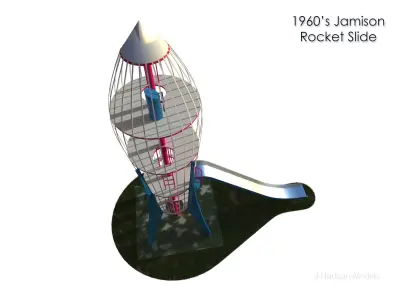 1960s Jamison Rocketship Slide  3D model