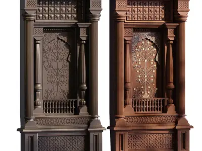  islamic morocco plaster wall 943 Low-poly 3D model