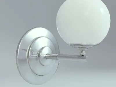 Wall Lamp Single White 4 3D model