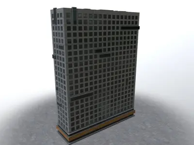 Amsterdam Zuidoost TorenA Low-poly 3D model