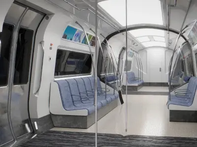 Sci Fi Subway Low-poly 3D model