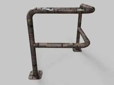 Barrier V2 - 003 Low-poly 3D model
