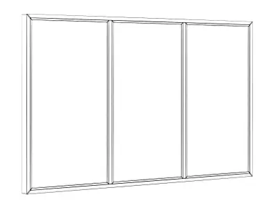 Black Metal Window 3100mm x 1880mm 3D model