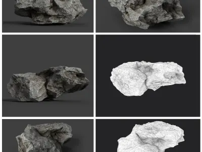 Rock Collection 006 3D Model Pack