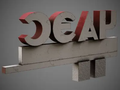 Stela Chernobyl Nuclear Power Plants  Low-poly 3D model