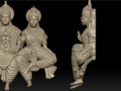 Vishnu ji and laxmi ji 3D print model