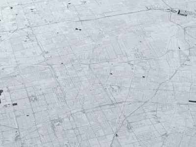 Greater Los Angeles Road Network and Streets 3D model