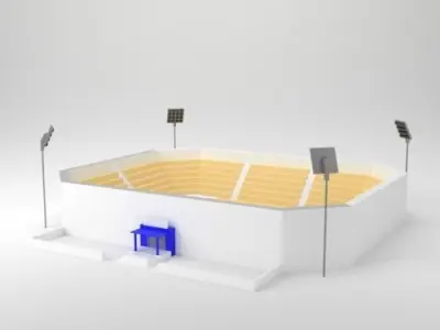 cartoon buildings bundle 3D model