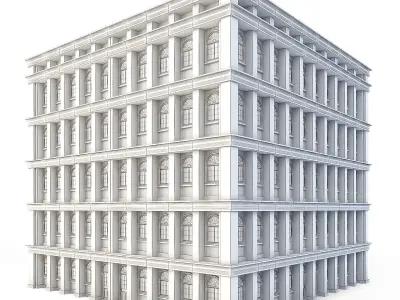Tenement Building Low-poly 3D model