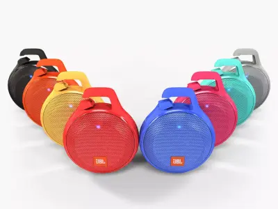 JBL Clip plus portable bluetooth speaker Low-poly 3D model