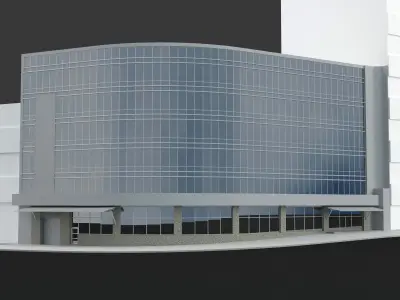 Corner Office Corporate Building 3D model