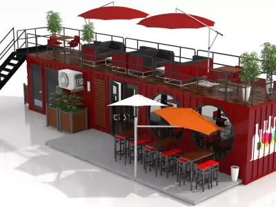 Container Wine Bar  3D model