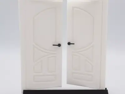 Functional Double Door style 8 multi-color and multi-material  3D print model