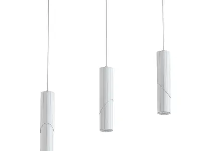 Sonto three pendant lights with gold finish and clear glass c... 3D model
