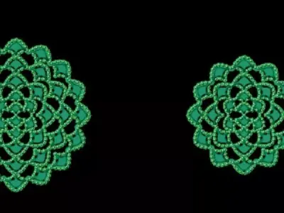 Pendant Set 4 two flower designs 3D print model