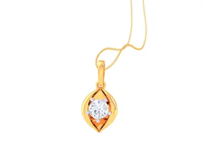 Solitaire Super Light Weight Earring Pendant Set 3D print model