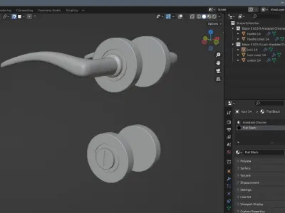 Door Handle for ArchViz Projects - Style E015 3D model