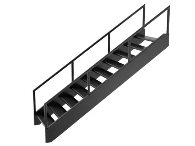 Metal Stairs PBR 02 Low-poly 3D model