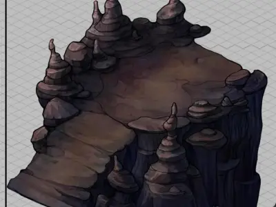Mountain - Slope - Stone 03 3D model