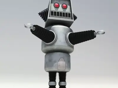 B-Movie Robot Low-poly 3D model