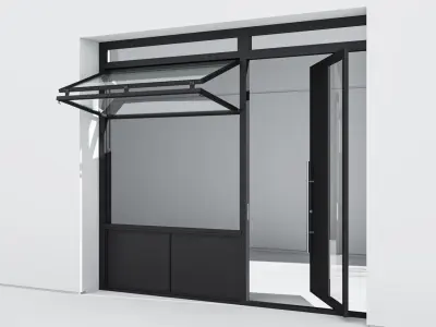 Aluminium door 310 3D model