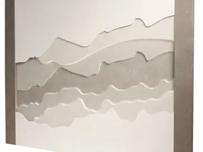 Decorativ panel wave 6 3D model