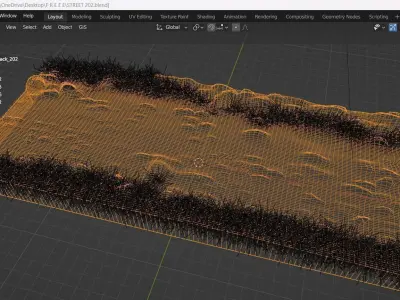 Off Road Track Low-poly 3D model