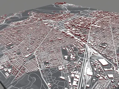 Cityscape Washington USA 3D model