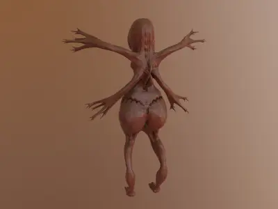 Leecher Monster Low-poly 3D model