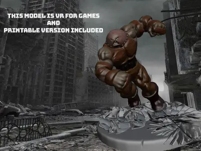 Juggernaut printable vr prepare Low-poly 3D model