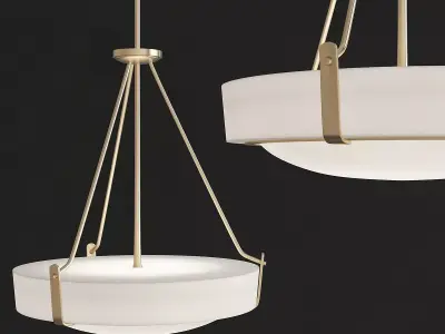 Hinkley Hathaway Heritage Brass Bowl Light low poly 3d model Low-poly 3D model