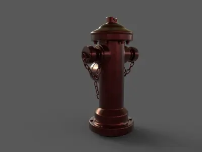 FireHydrant Free low-poly 3D model