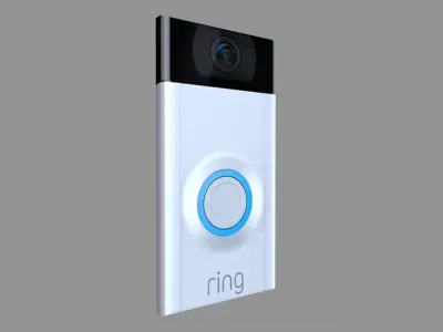 Door Bell and Camera Low-poly 3D model